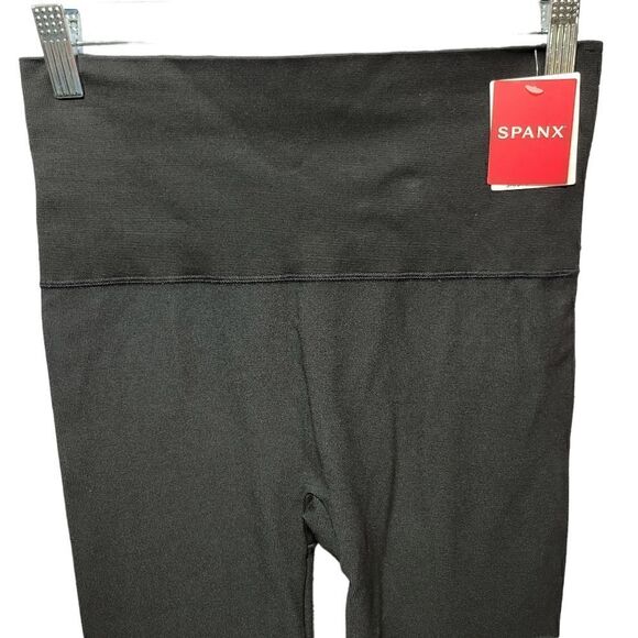 Spanx Seamless Moto Leggings Womens Medium (Sz 6-8) Very Black Shaping Ankle NEW - Picture 10 of 13